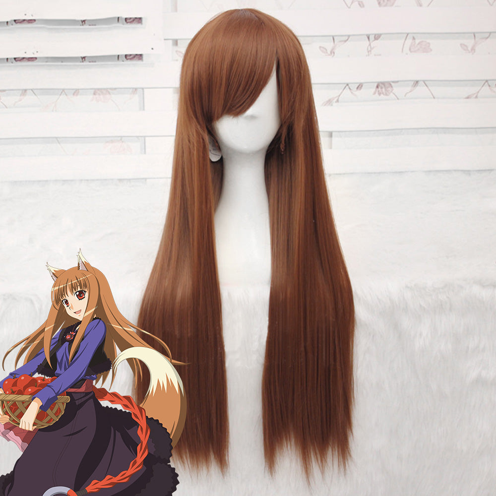 Spice and Wolf Ookami to Koushinryou Holo Brown Cosplay Wig Wig - Tophatter Daily Deals